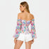 Corset con Flores y Mangas Largas