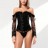 Bustier Corset de Encaje Negro