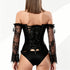 Bustier Corset de Encaje Negro
