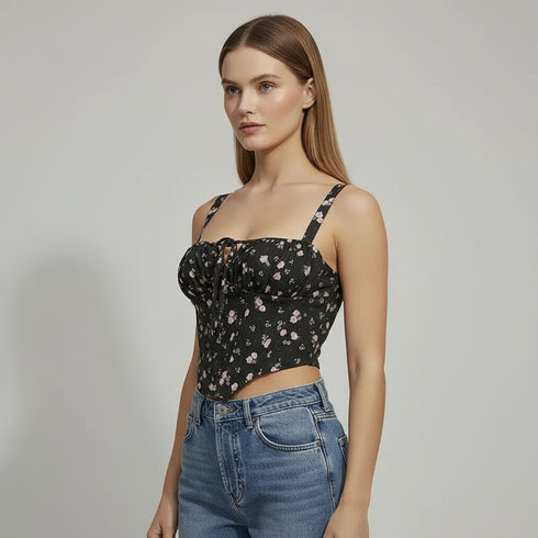 top-bustier-negro-con-estampado-floral