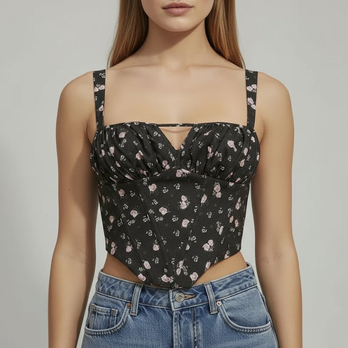 top-bustier-negro-con-estampado-floral