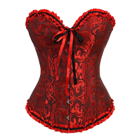 top corset rojo