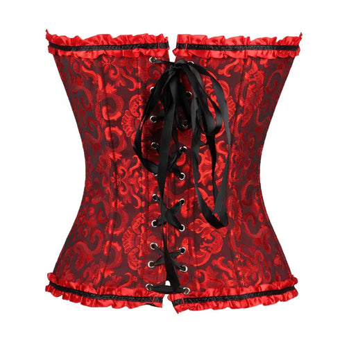 top corset rojo